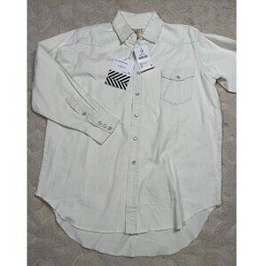 SR vs SANDRINE ROSE Women's White Long Sleeve Button‎ Down Hi-Low Shirt NWT